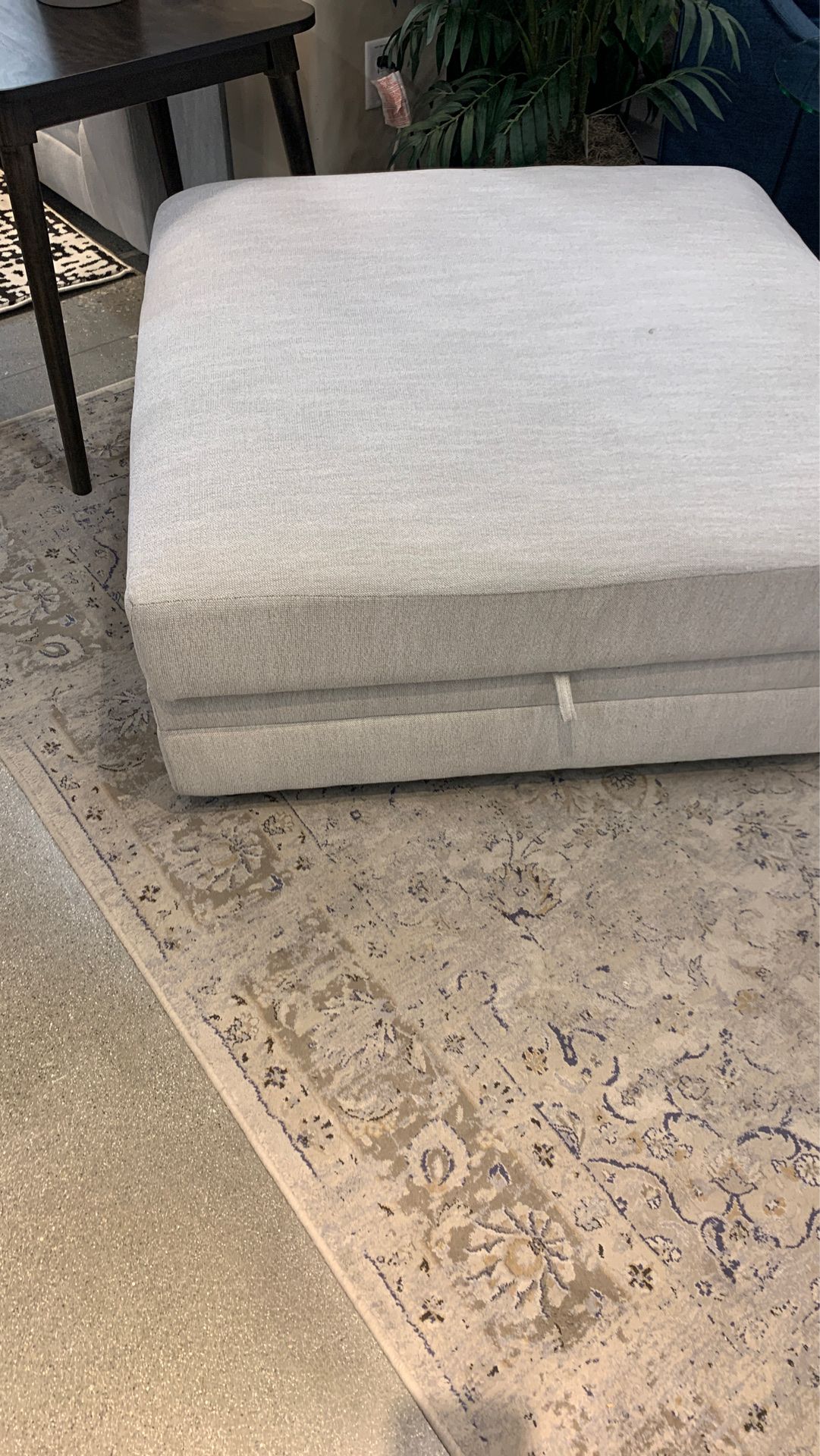Sectional and ottoman