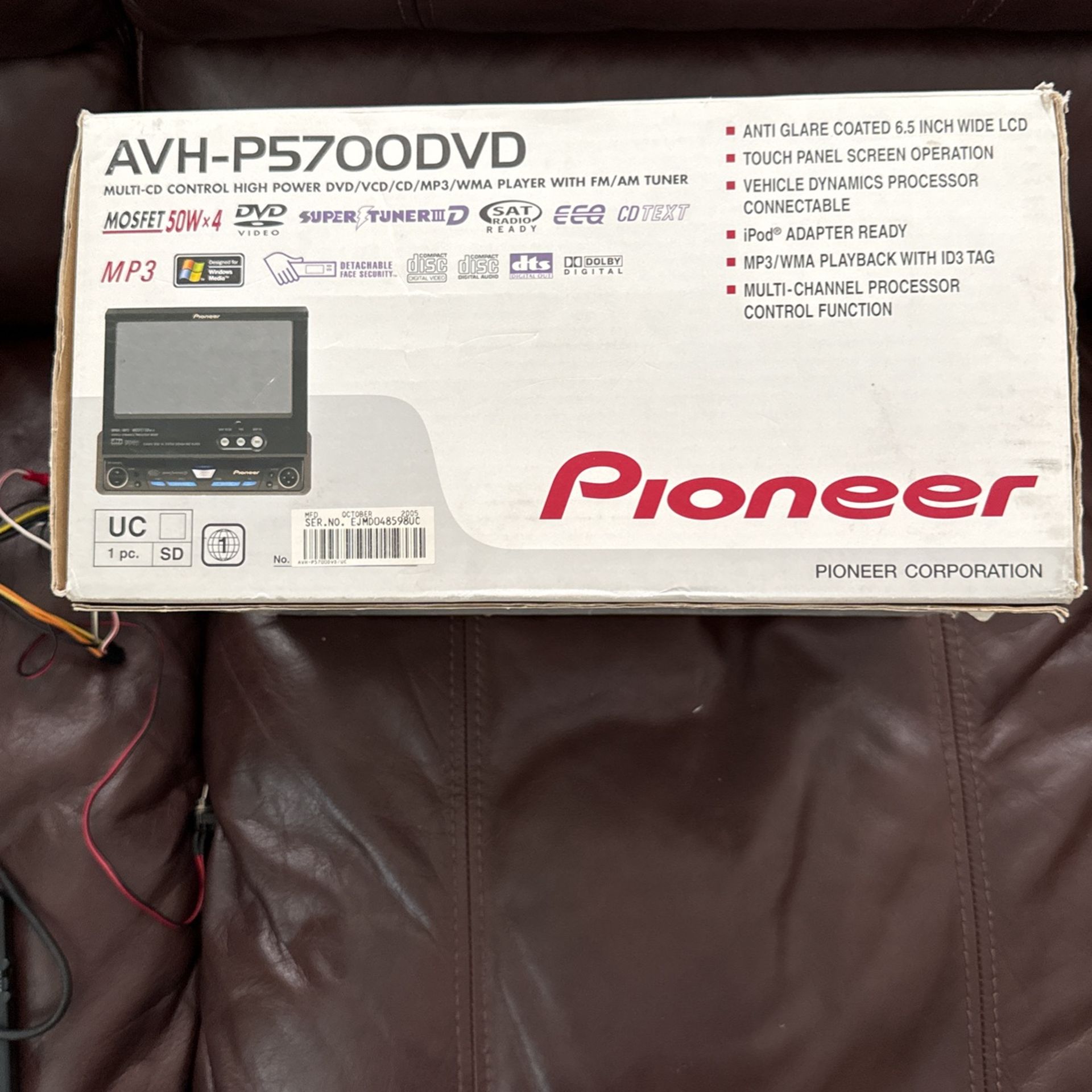 PIONEER -AVH-P5700 DVD - 6.5 INCH WIDE LCD
