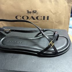 Coach Jenni leather sandal