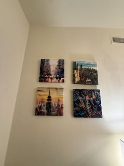 4 Piece Canvas Set Of NYC