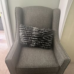 Grey accent chair