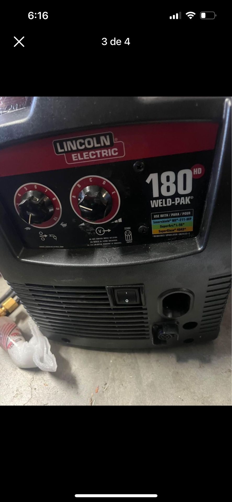 ncoln Electric Weld-Pak 180 Amp MIG Flux-Core Wire Feed Welder, 230V, Aluminum Welder with Spool Gun sold separately