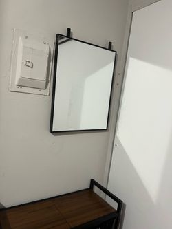 Modern Black Framed Wall Mirror