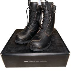Oxford Magdalen Motorcycle Riding Boots Black Distressed women’s Size 9 NWT