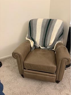 Leather recliner chair