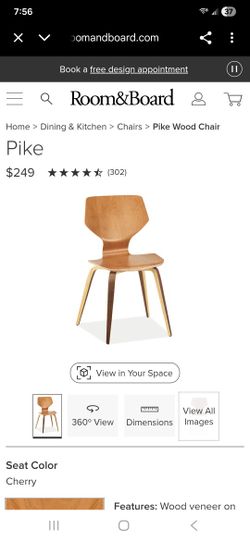 Room & Board Wood Chair – Modern Style