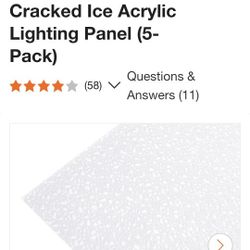 24"×48"l White  Cracked  Ice Acrilyc Lighting PANEL 5 Pack 