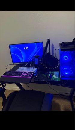Gaming PC Desktop with RGB Lighting