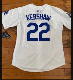 White Los Angeles dodgers Clayton kershaw World Series jersey