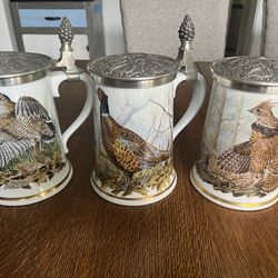 Franklin Porcelain The Game Bird Steins