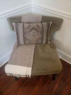 Olive green accent chair