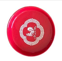 Temp-tations Ceramic Red Rooster Serving Bowl Cake Stand 12" Dish by Tara