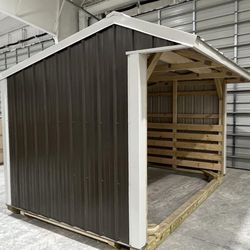 8x12 Run-in Shed Horse Barn FOR SALE