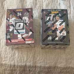 Football Cards: 2 Blaster Boxes - 1 Box of 2024 Optic & 1 Box of 2024 Donruss