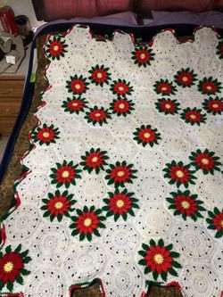 Christmas Afghan Handmade.