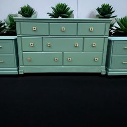 Dressers Nightstands End Tables Cabinets Solid Wood Olive Green Many To Choose From New
