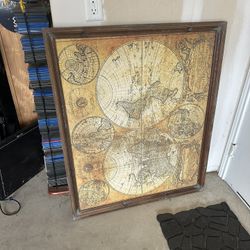 Vintage World Map Wall Art 