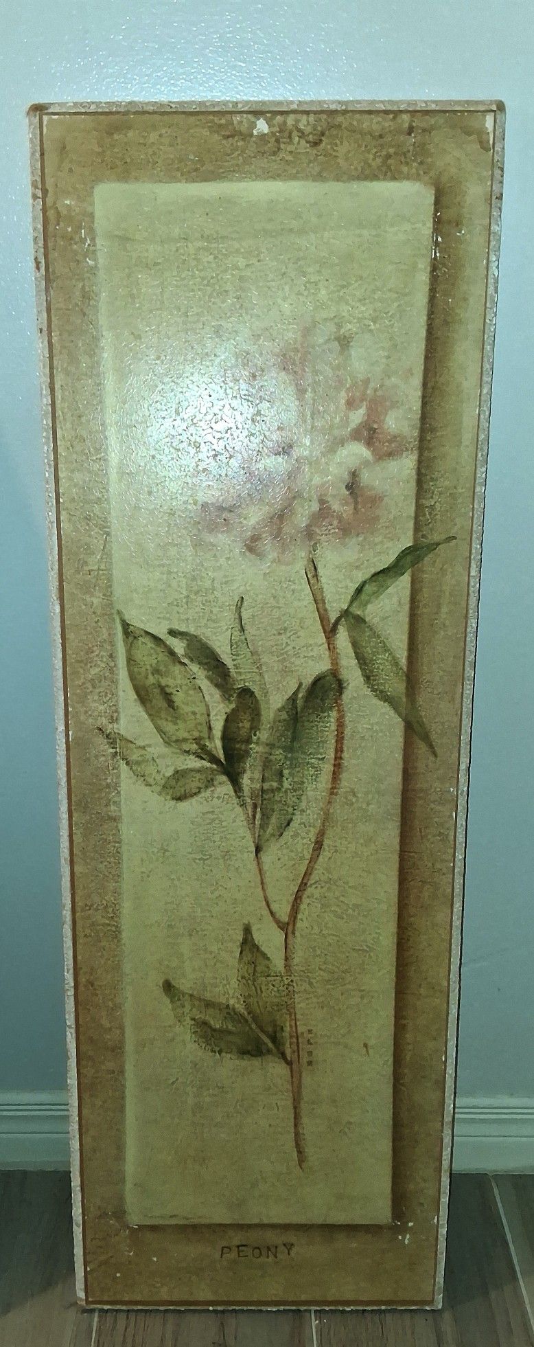 Wall Decoration Peony, Orchid, Rose 12" X 36" Frames