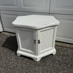 White Wooden Side Table