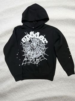 Sp5der Worldwide Web Pullover Hoodie - Black