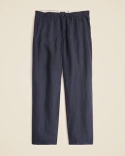 Classic-fit linen trouser