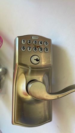 SLAGE FE595 CAM 626 ACC Camelot Keypad Entry with Flex-Lock and Accent Levers, Brushed Chrome