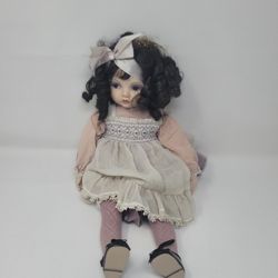 Porcelain Doll 18" Lavende