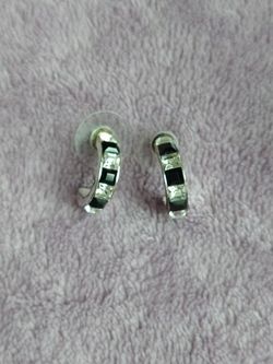 Black and White Earrings
