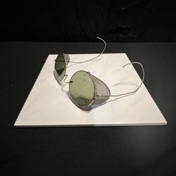 Vintage Tinted Green Safety Glasses Goggles Circa1940’s Era. as Is.