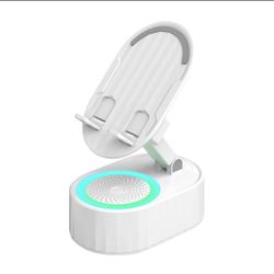 5in1 Wireless Induction Bluetooth Speaker Stand with Foldable Phone Holder