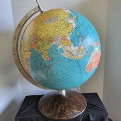 Vintage 1960s Rand McNally World Globe Including USSR & Burma 