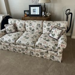 Vintage Couch And Ottoman 