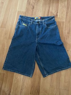 Empyre Ultra Loose Blue Denim Skate Shorts