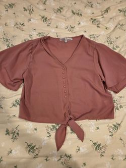 Pink/mauve blouse top size medium