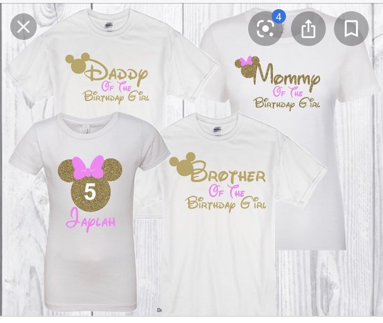 Coustom made Disney shirts for the whole family !