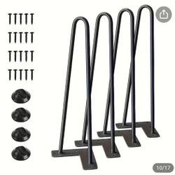 Set of 4 Coffee Table Metal Hairpin Legs

