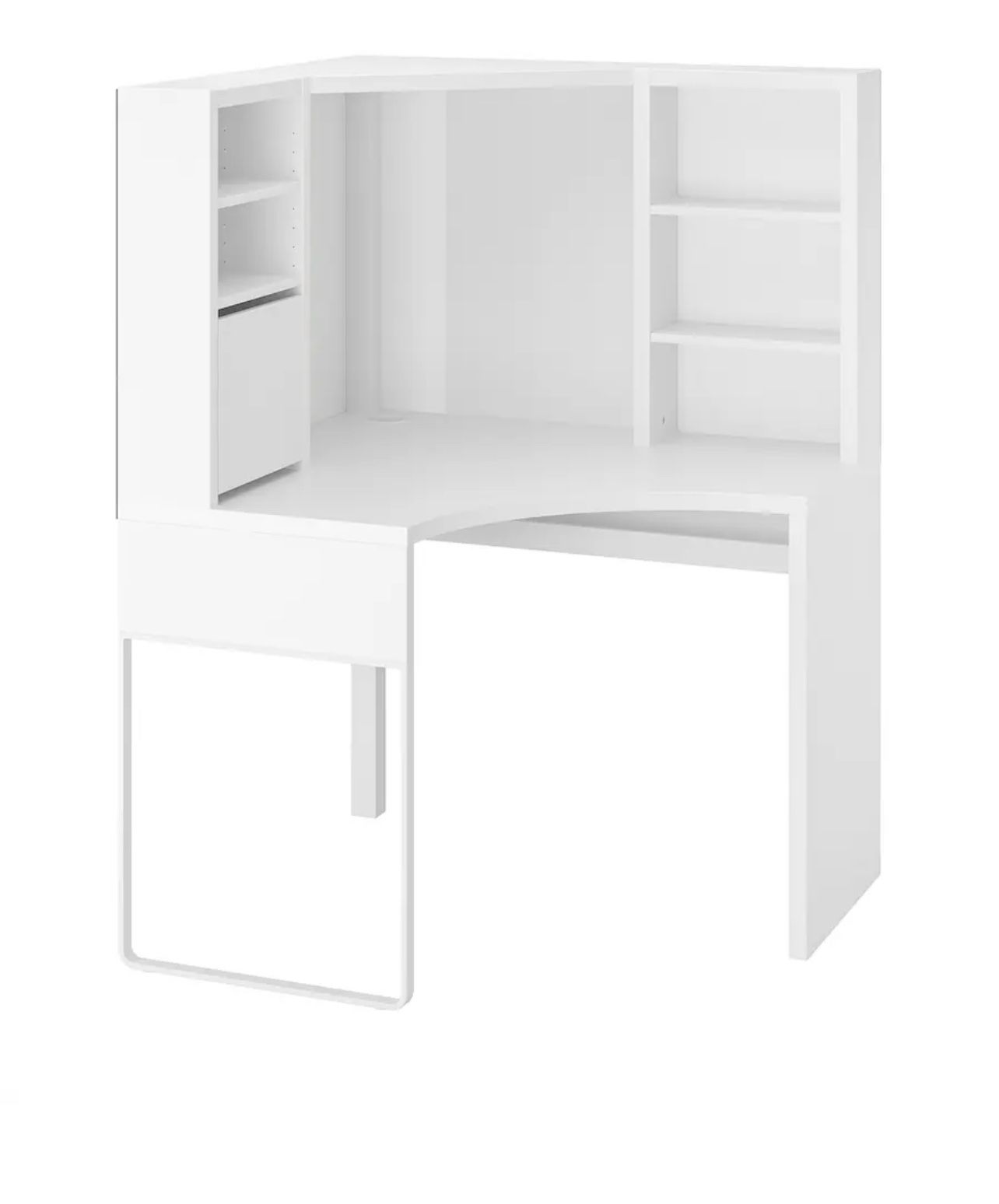 Ikea Micke White Desk With Shelves