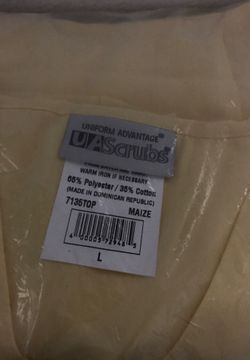 Unisex scrub set yellow large