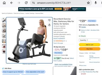 Recumbent Exercise Bike – 16-Level Magnetic Resistance