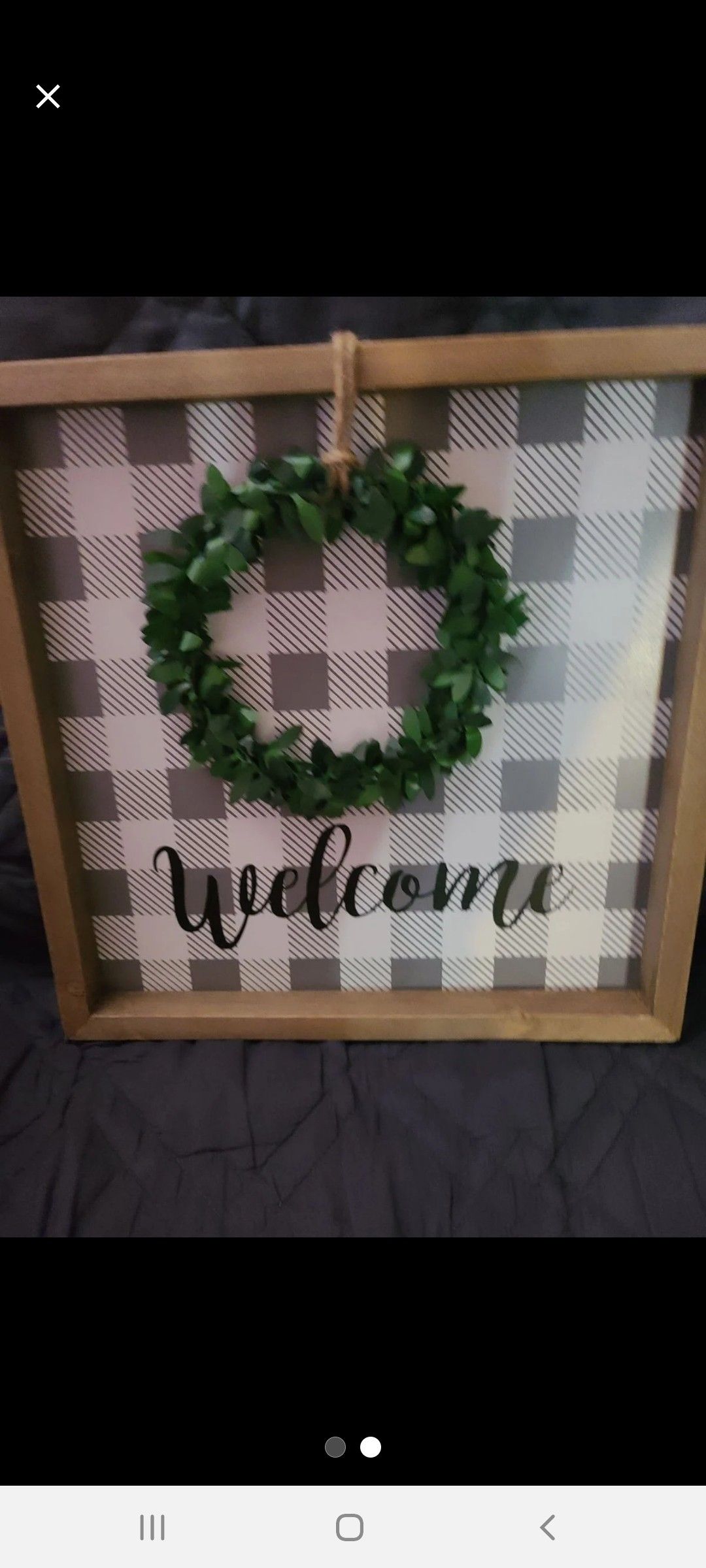 Welcome sign frame