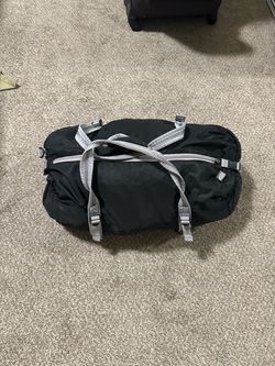 Black Packable Duffel Bag with Compression Straps
