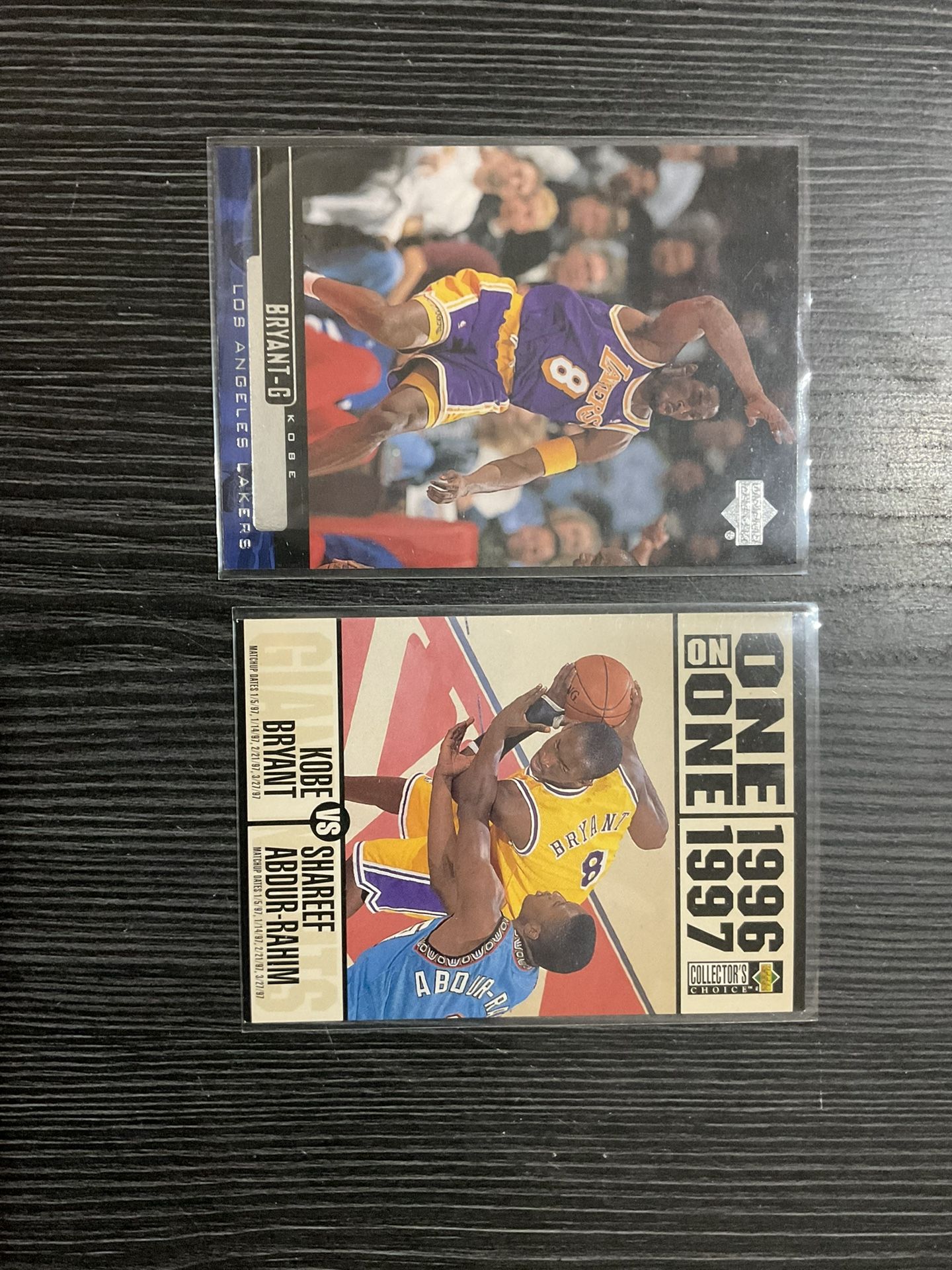 2 Kobe Bryant Basketball Cards With 1996 Rookie Year Card Los Angeles Lakers Legend 