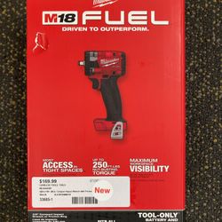 MILWAUKEE 2854-20 GEN-3 18V 3/8” Compact Impact Wrench with Friction Ring