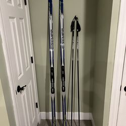 Fischer Cross Country Skis with poles