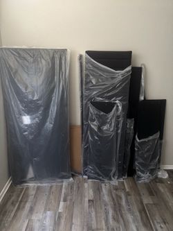 Bed Frame Parts Unassembled