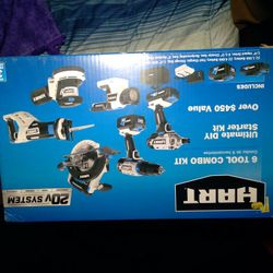 6 PC Hart Combo Kit 20volt 