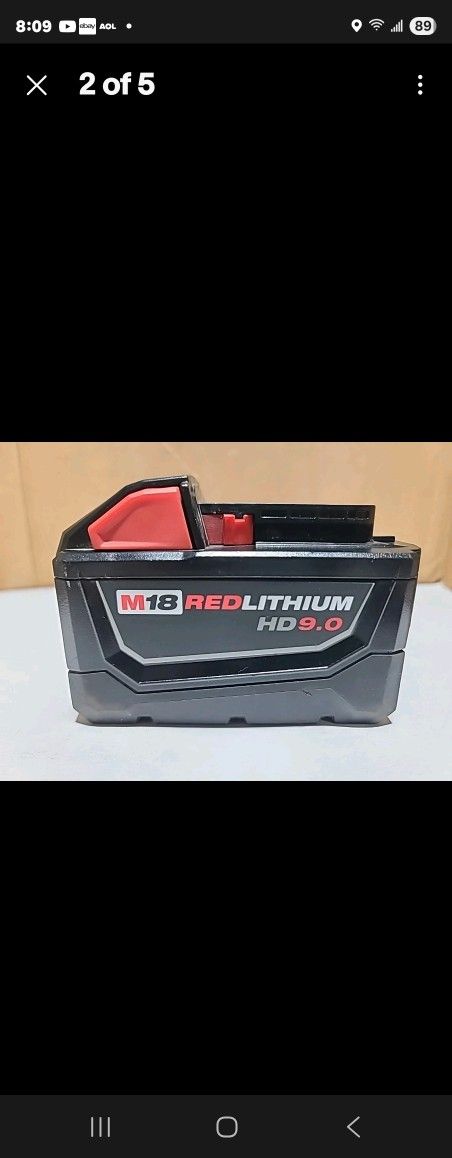 Brand New Grnuine Milwaukee M18 REDLITHIUM HIGH DEMAND 9.0 Battery Black (‎48-11-1890)