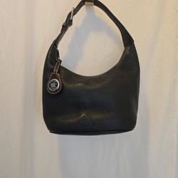 DOONEY & BOURKE Black Pebble Grain Leather HoBo Shoulder Bag