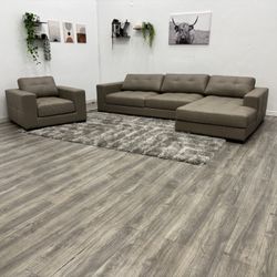 Leather Sectional Couch - Free Delivery