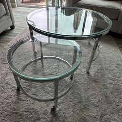 FINAL SALE - Glass Nesting Coffee table 